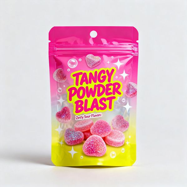 PE al Plastic Zipper Top Digital Printing HD Matte Candy Bags Hot Stamping Embossing Holographic Mylar Bag Smell Proof 35g Candy Chocolate Bar Plasticbag