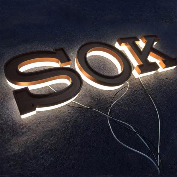 Building Wall Commercial Backlit Advertising Outdoor Light Store Front Letter Logo Business 3D Shop Custom Illuminated Led Sign