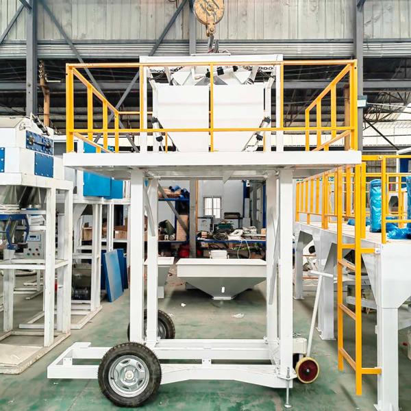 Jumbo Ton Bag Packaging Machine For 500kg To 1500k Food Wood Pellets Limestone Charcoal Soil Bulk Bag Filling