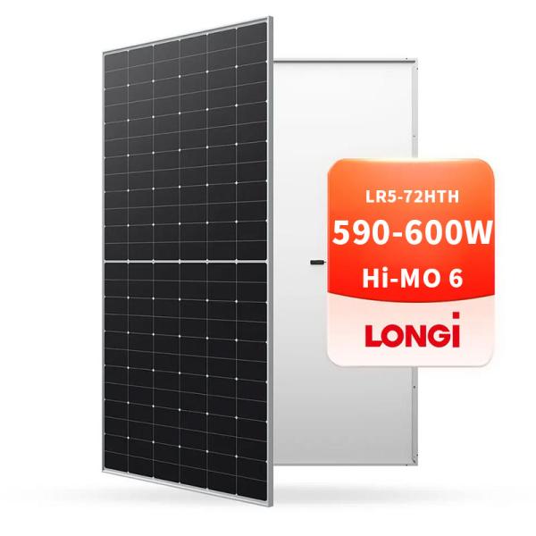 LONGi Hi-MO X6 Scientist LR5-72HTH 600M 590W 595W 600W Solar Panel Maximum Power 600W