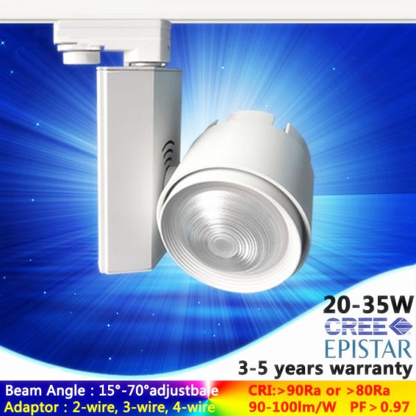 Euro adaptor 15 to 70 free changeable lens led track light lamps 5000K 35W with high lumen