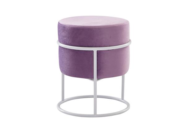 Living Room 0.072CBM 4.5kg Velvet Foot Stool With Metal Legs