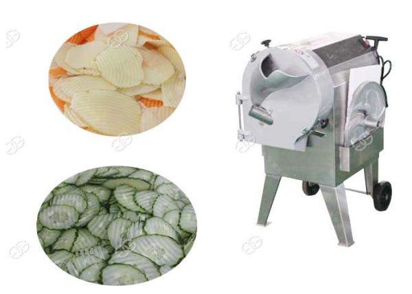 Corrugated Cucumber And Potato Slicer Machine Crinkle Chips  Easy Change Blade Henan GELGOOG