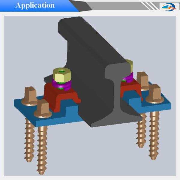 Гальванизированный шип винта слипера железнодорожного пути с прорезать главную простую черноту
