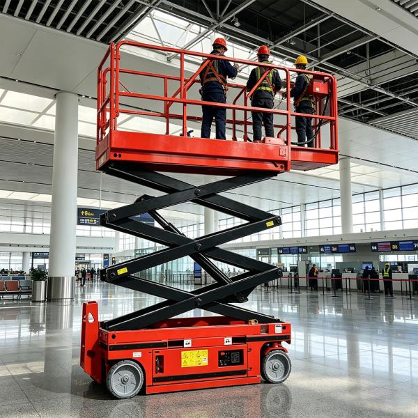 Aerial Lightweight Scissors Lift Platform Autonomous Driveable EN Certificated