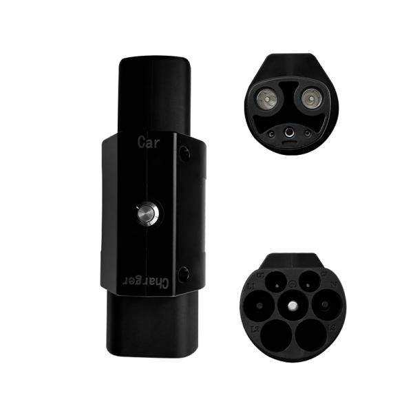 Compact and Portable 220V 7KW 32A Adapter for Tesla Car Type 1 Charging Pile to Tesla Car EV Charge Customized Plug Type1
