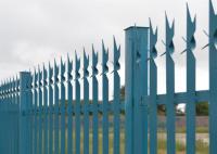 Le PVC a enduit la taille W 65mm pâles de Spike Garden Palisade Fencing 1-6m de triple en métal