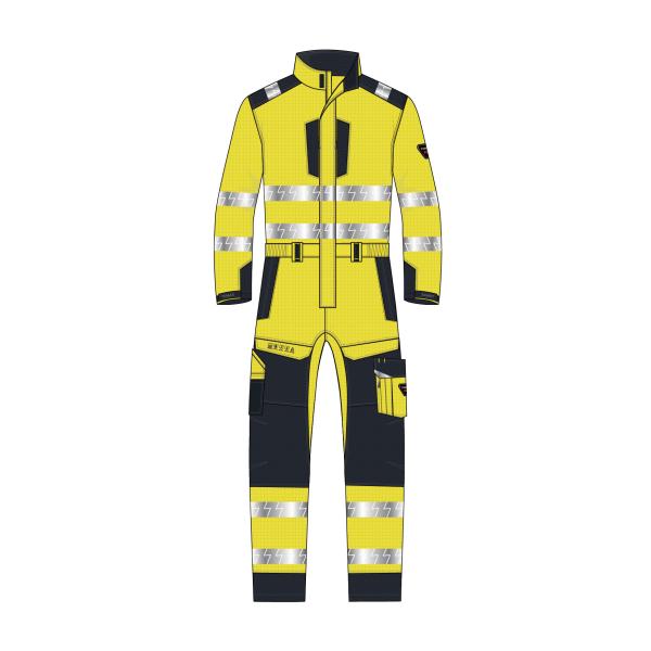 CVC Hivis Yellow Fire Retardant Overall For Electric Industry