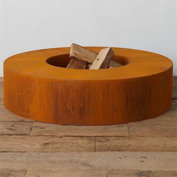 Wood Burning Heater Rusty Metal Corten Steel Fire Pit For Outdoor Fire Table