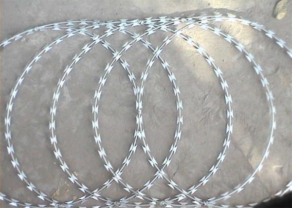 BTO-22 Galvanized Concertina Barbed Wire Razor Blade Wire Fencing