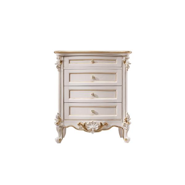 Luxury Fabric Bed Sets of Ivory White wooden Furniture in high quality brands from China factory for Villa house