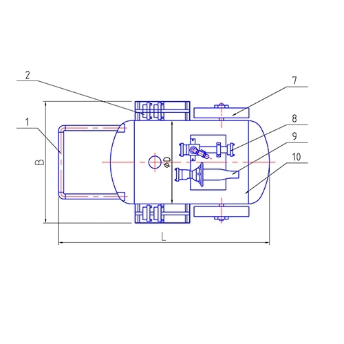 Блок 50Л вагонетки пены аварийного оборудования пены противопожарного мобильный к 500Л