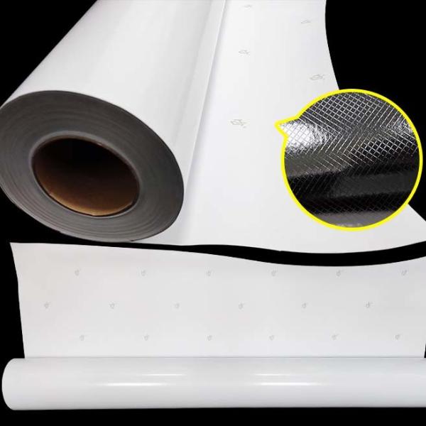 White High Gloss  Exterior Removable Self Adhesive Vinyl Exhaust Groove Film 130G