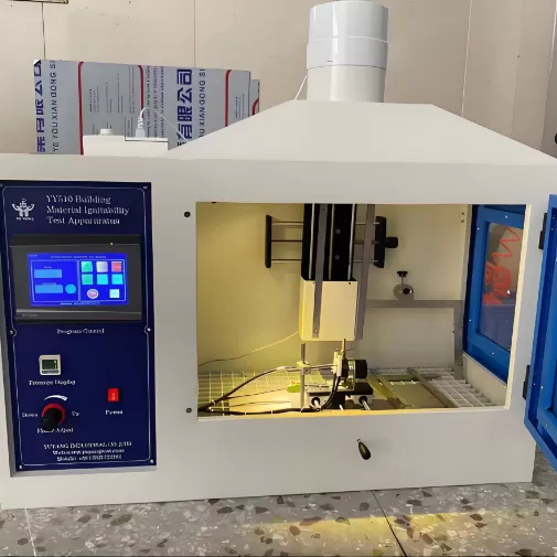 ISO 11925-2 Certified Ignitability Test Apparatus with Stainless Steel Construction and 0.7m/s Flue Air Velocity for Building Materials