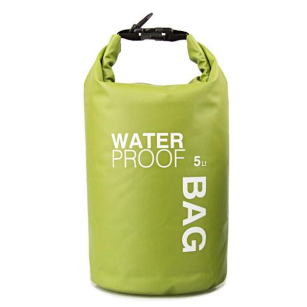 250D PVC Waterproof Dry Bag 5L For Drifting Swimming Customized Logo