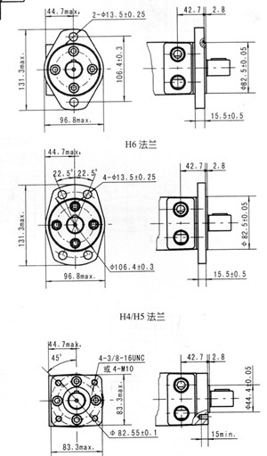 Hydraulic Cycloidal Gear Motor BMPH36 BMPH80 BMPH100 BMPH125 Option