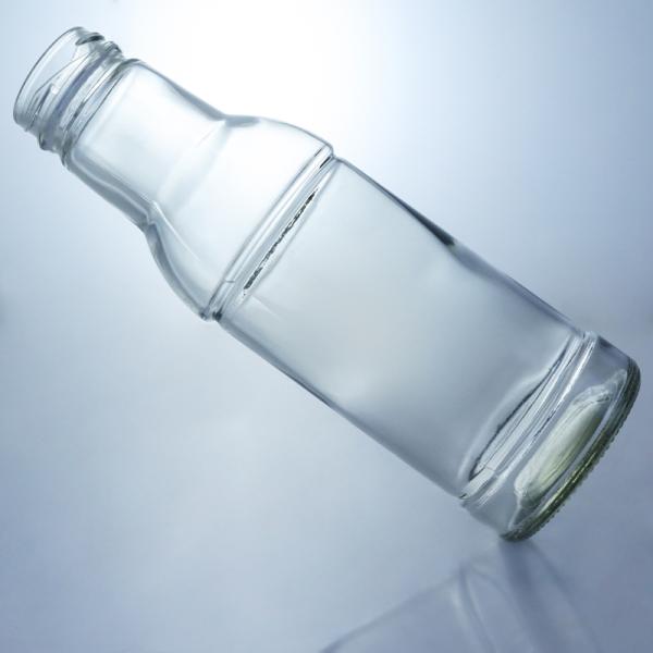 Bouteille en verre de capacité personnalisée pour le jus lait ketchup salade sauce au piment 320ml