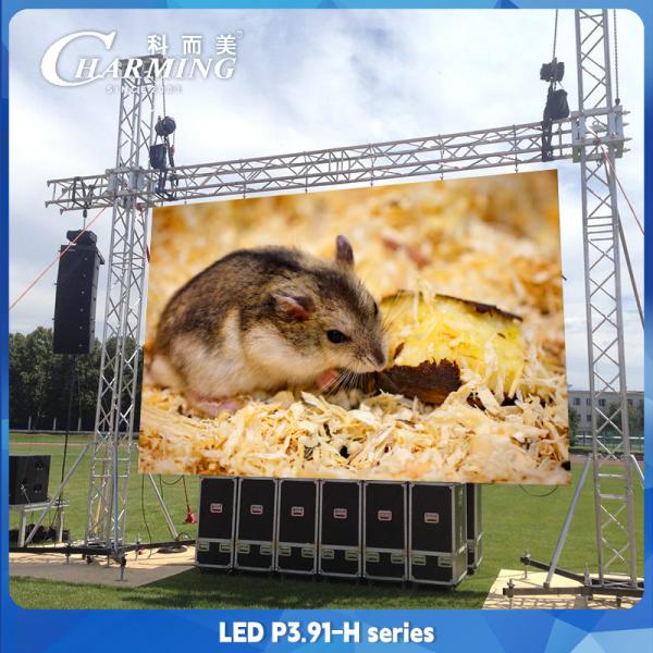 Ip65 P3.91 Outdoor Waterproof Led Display 500*1000mm Rental Screen