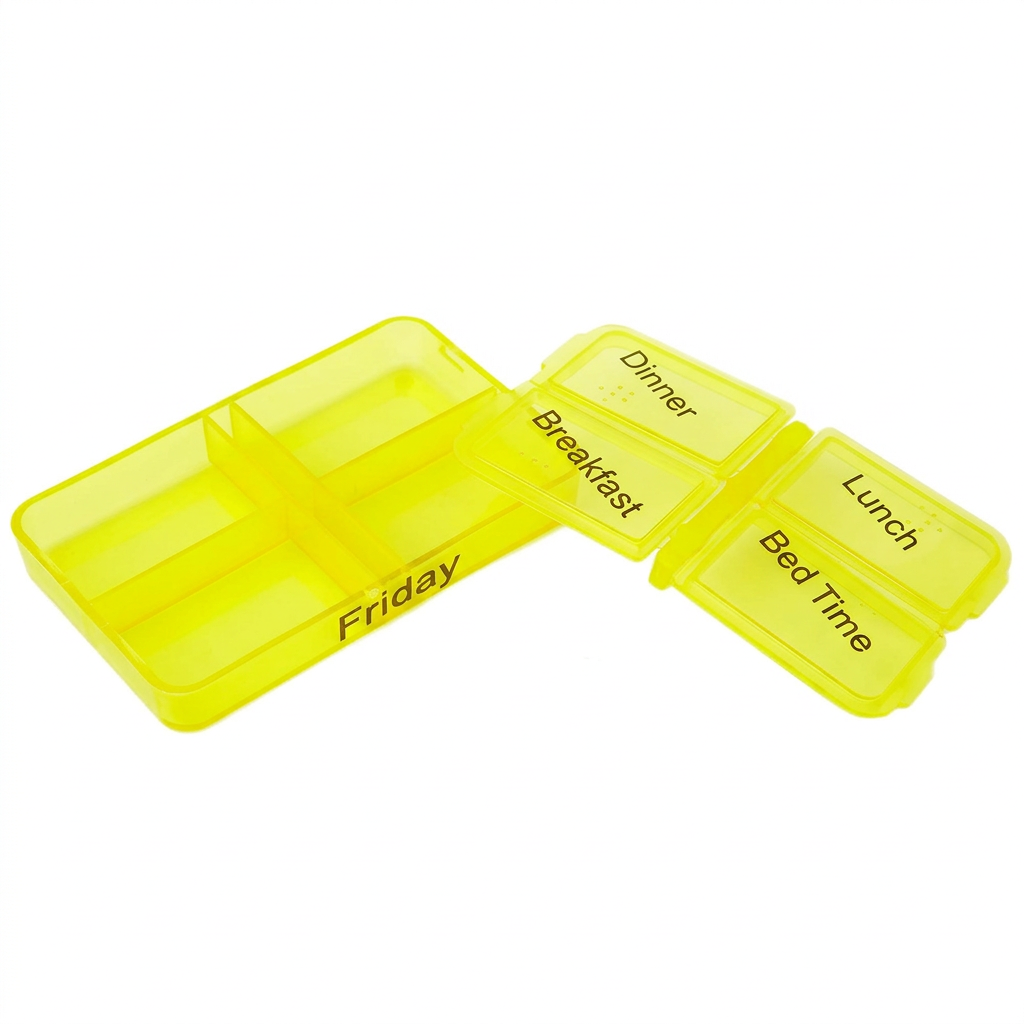 Promotional Medical Week-Long PP Pill Organizer Customizable Logo Medicine Box Storage Case
