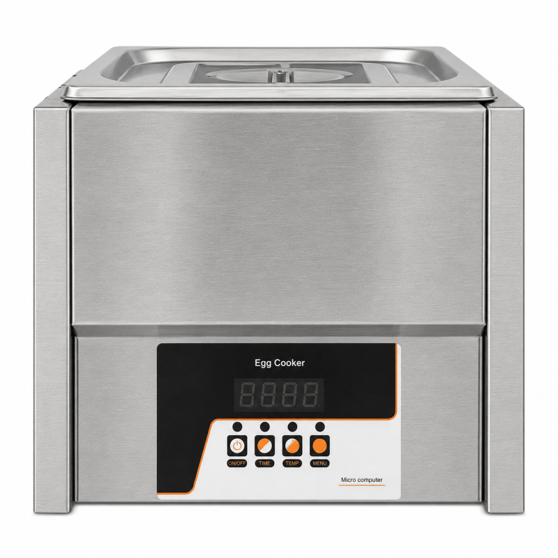 Commercial Electric Egg Boiler 50 Eggs Dual Heater Pan Anti Scald CE