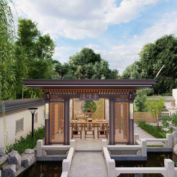 Chinese Style Aluminum Alloy Garden Pavilion Arbor Kiosk Modern Take On Traditional Aesthetics