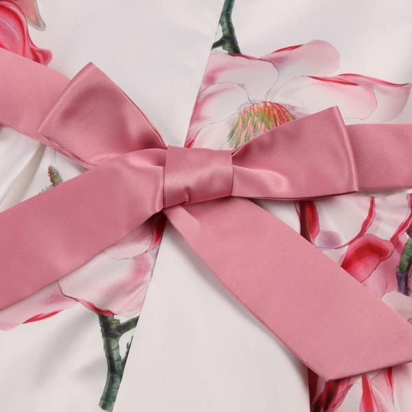 Summer Children's Clothing Children'S Retro Print Bow Puffy Dress