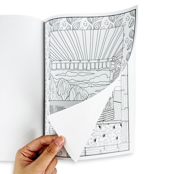 A4 A5 Flower Coloring Books Eco Friendly Hard Cover Coloring Book