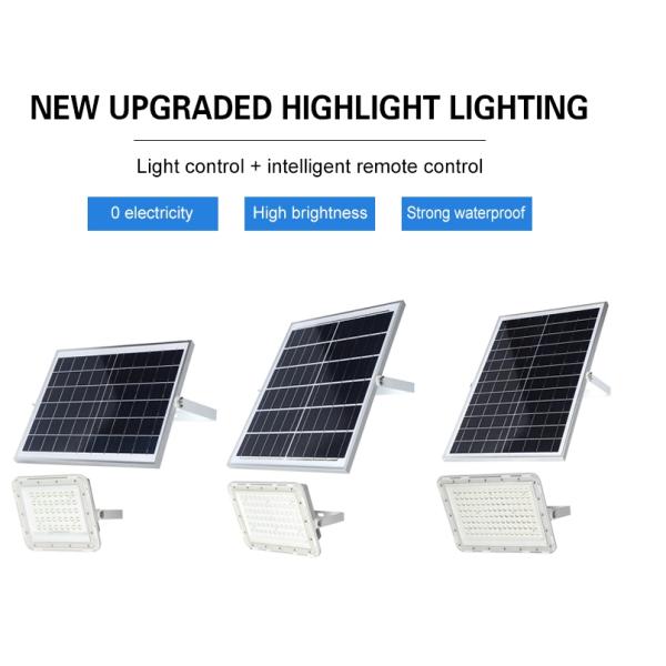 aterproof outdoor ip66 die cast aluminum smd 60w 100w 150w led solar flood lamp