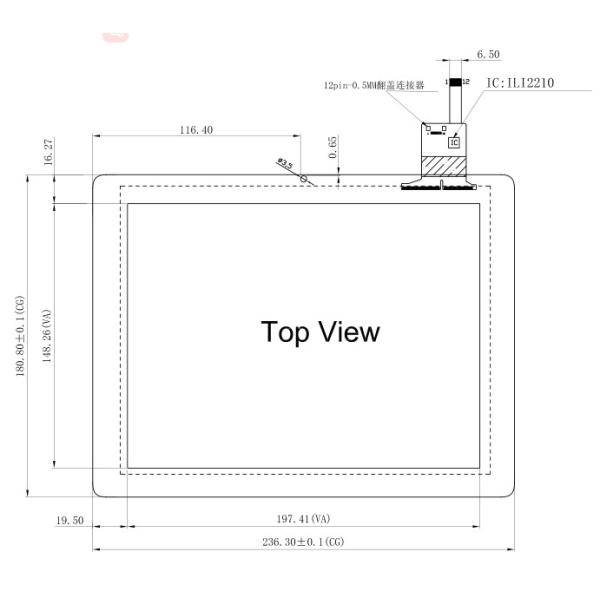 Capacitive Pos Machine Touch Screen 9.7 Inch For Android POS System