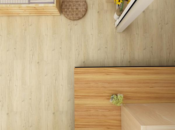 5mm Wood Grain SPC Flooring Unilin Click Beach Sunset Burlywood Eco Friendly GKBM MJ-W6003