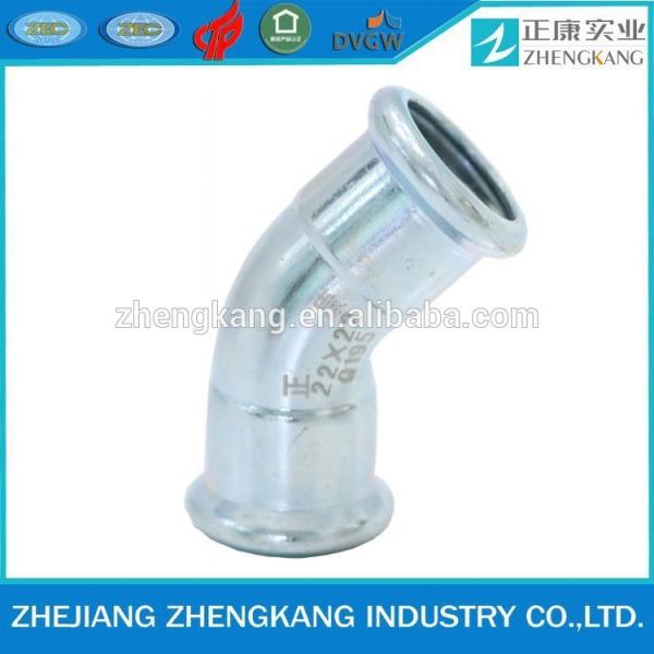 Male Elbow 45 Degree Carbon Steel Tube Fittings Small With Wall Plate