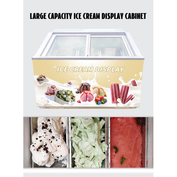 Ice Cream Display Case Frozen Hard Ice Cream Cabinet Boxed to Defog Ice Cream Case Display