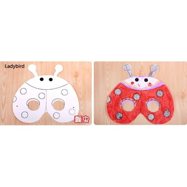 Kids DIY Festival Party Decorations Paper Mask With Colored Box Packaging