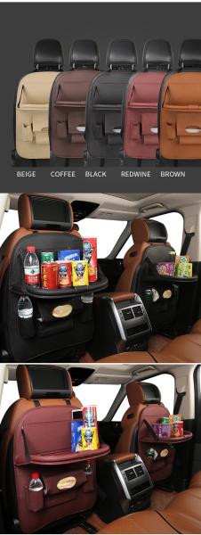 Car Trip Car Additional Accessories Back Seat Organizer With Folding Dining Table
