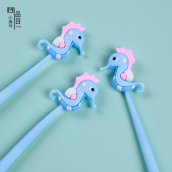 Cute dibujos animados Blue Gel Tinta Plumas dibujos animados Animal de escritura Plumas 0.5 mm estilos variados Plumas Papelería para la escuela Oficina Casa Estudiante Niños Regalo de cumpleaños