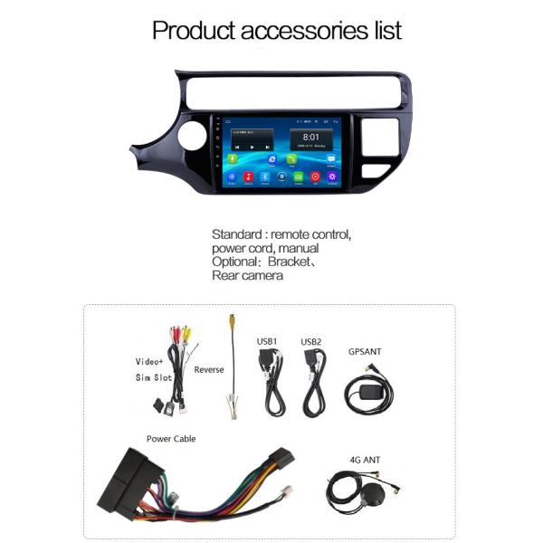 Kia Car Stereo Rio LHD 2015-2017 Kia Xcite Адаптер Android 9 дюймов 1+16 ГБ Автомобильный мультимедийный проигрыватель GPS Навигация Автомобильное радио