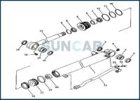 721-98-01080 serviço Kit For PC300-8M0 do cilindro da cubeta do SE 7219801080