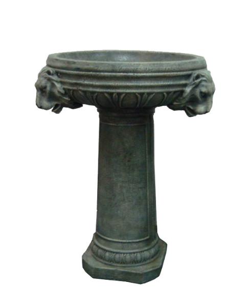 Simple Design Grey Bowl Outdoor Resin Fountains , Cast Stone Bird Baths