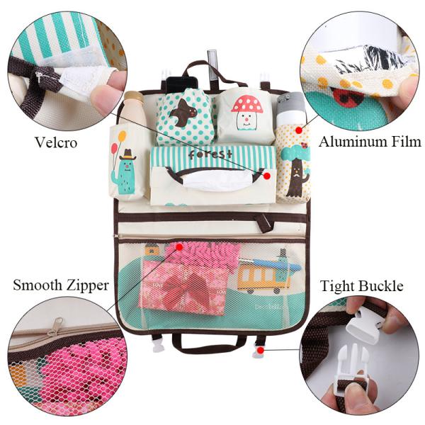 Организатор сумки хранения задней части автокресла PVC Оксфорда для перемещения