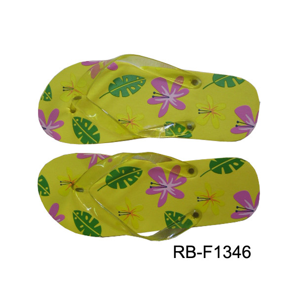 V strap full color printed Women Flip flops thongs slipers manufacturers