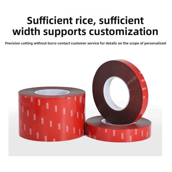 Black Double-Sided Masking Tape High-Temperature Strong No Trace Car Tape Acrylic Heat-Resistant Pressure Sensitive