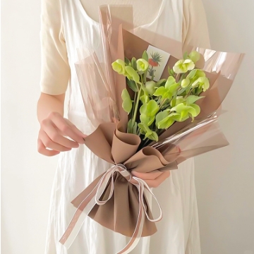 Floral Bouquet Wrapping Paper Waterproof And Solid Color For Flower Shop Materials