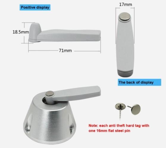 Reusable Grey  EAS Hard Tag , Fire Retardant Plastic Security Tag For Supermarket