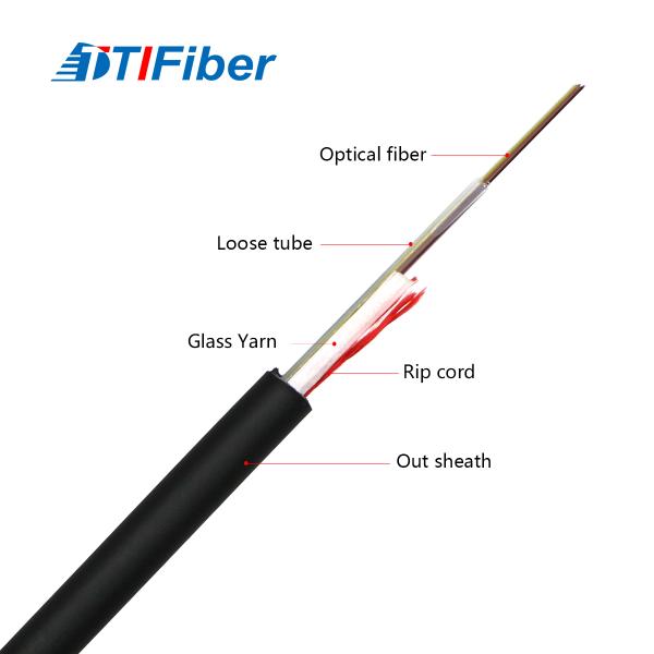 FTTH Loose Tube Aerial Optical Fiber Cable GJYXFH G652D/G657A1/2