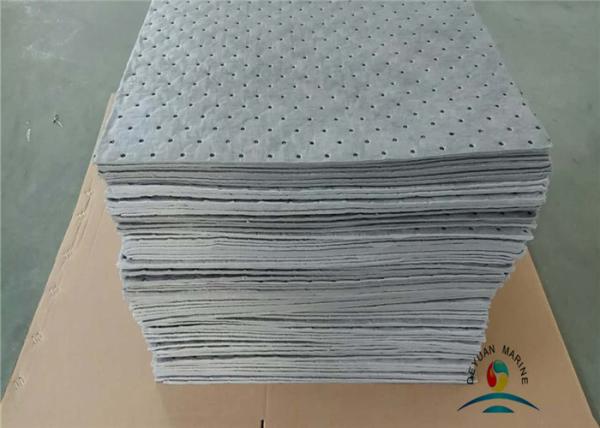 Industrial 100% Polypropylene Fuel And Universal Pad With Perforated Grey