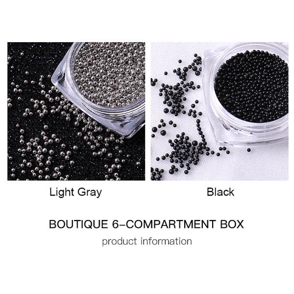 Mini Caviar Metal Stainless Steel Bead 3D Nail Art  nail charms in bulk Decoration Golden Silvery Rose Gold Ball