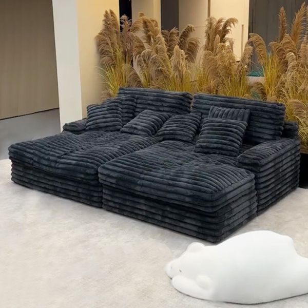 OEM Custom Vacuum Compressed Sofa Bed Modular Velvet High Density Sponge Apartment Hotel Villa Modern Leisure