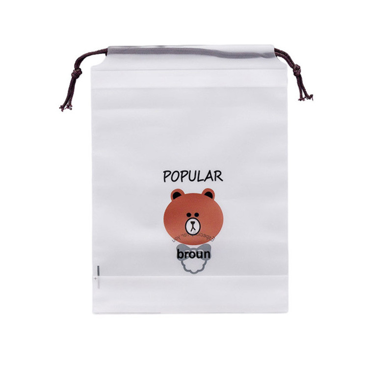 Сумка строки нижнего белья пластиковая, сумки Drawstring винила ясности CPE