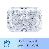 Coupe radiante 2ct comme des diamants blancs cultivés en laboratoire avec certification IGI