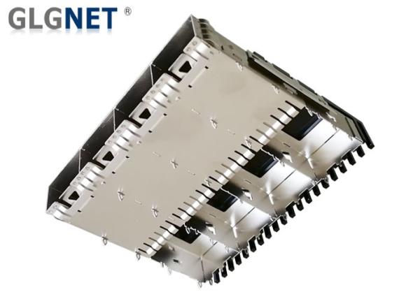 Heat Sink EMI Tabs SFP Cage Connector 1x4 Multiple Port SFP28 Cage